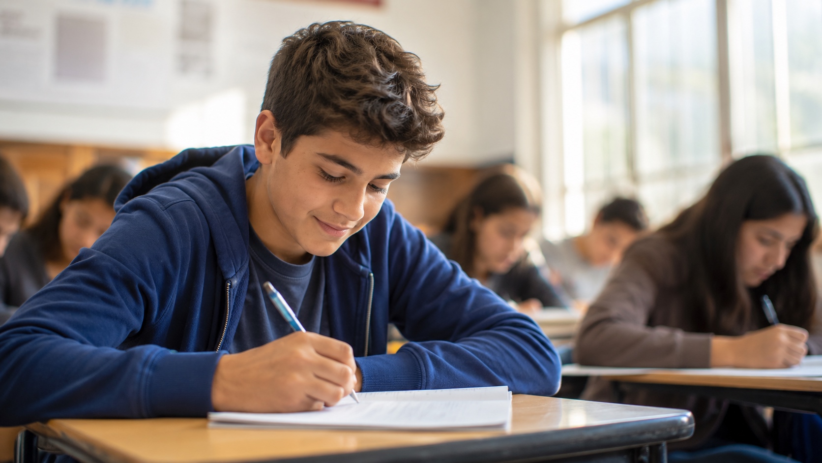 Estudiante participando en una actividad formativa